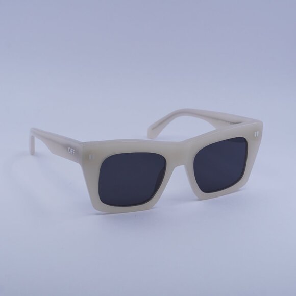 Off-White OERI13Y SELMA 6107 Sunglasses Beige Square Frame, Dark Grey Lenses main image 6
